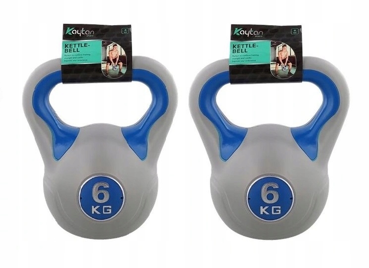 KETTLEBELL Odważnik Ciężarek Hantla Hantel 6 KG x2