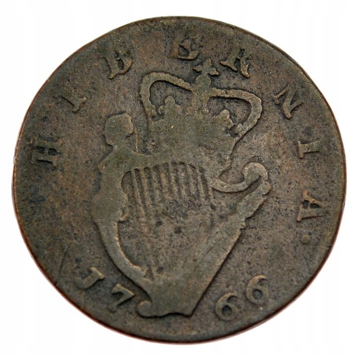 UK, GEORG III, 1/2 PENNY 1766 DLA IRLANDII (37)