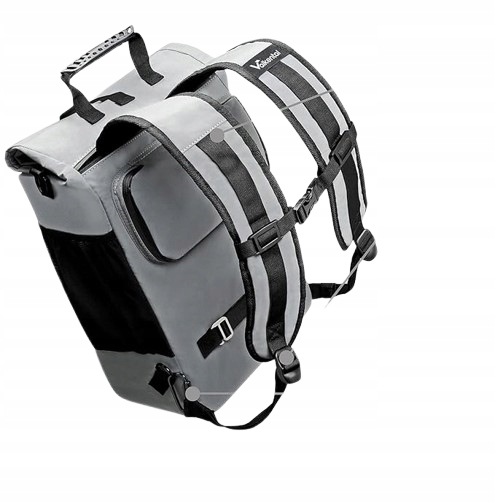 TORBA ROWEROWA SZARA PLECAK WODOODPORNY PASEK 23L VALKENTAL ODBLASKOWA