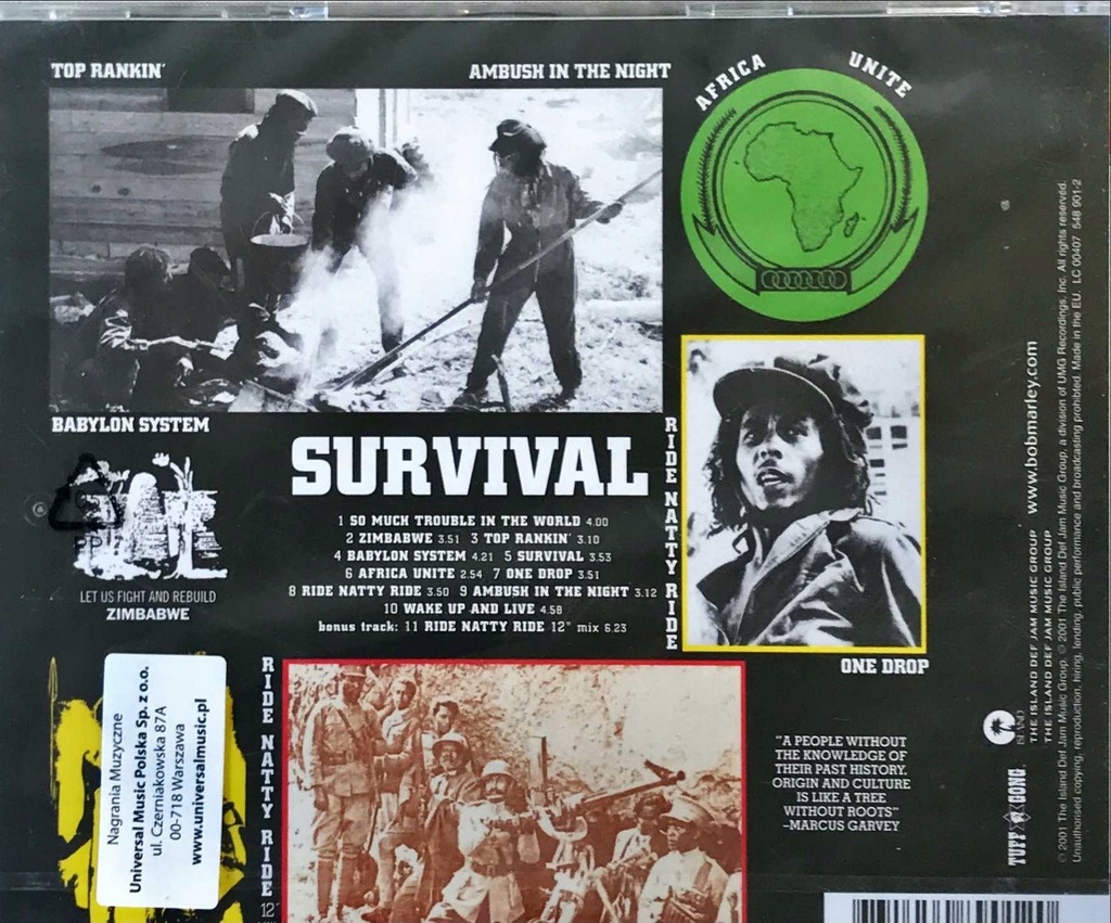 Купить CD БОБ МАРЛИ THE WAILERS SURVIVAL: отзывы, фото, характеристики в интерне-магазине Aredi.ru