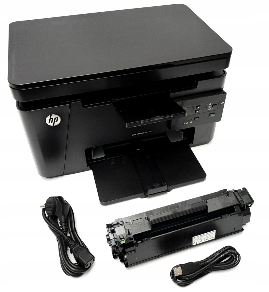 HP LaserJet Pro MFP M125a, (0-10K), pełen toner 100%, kable
