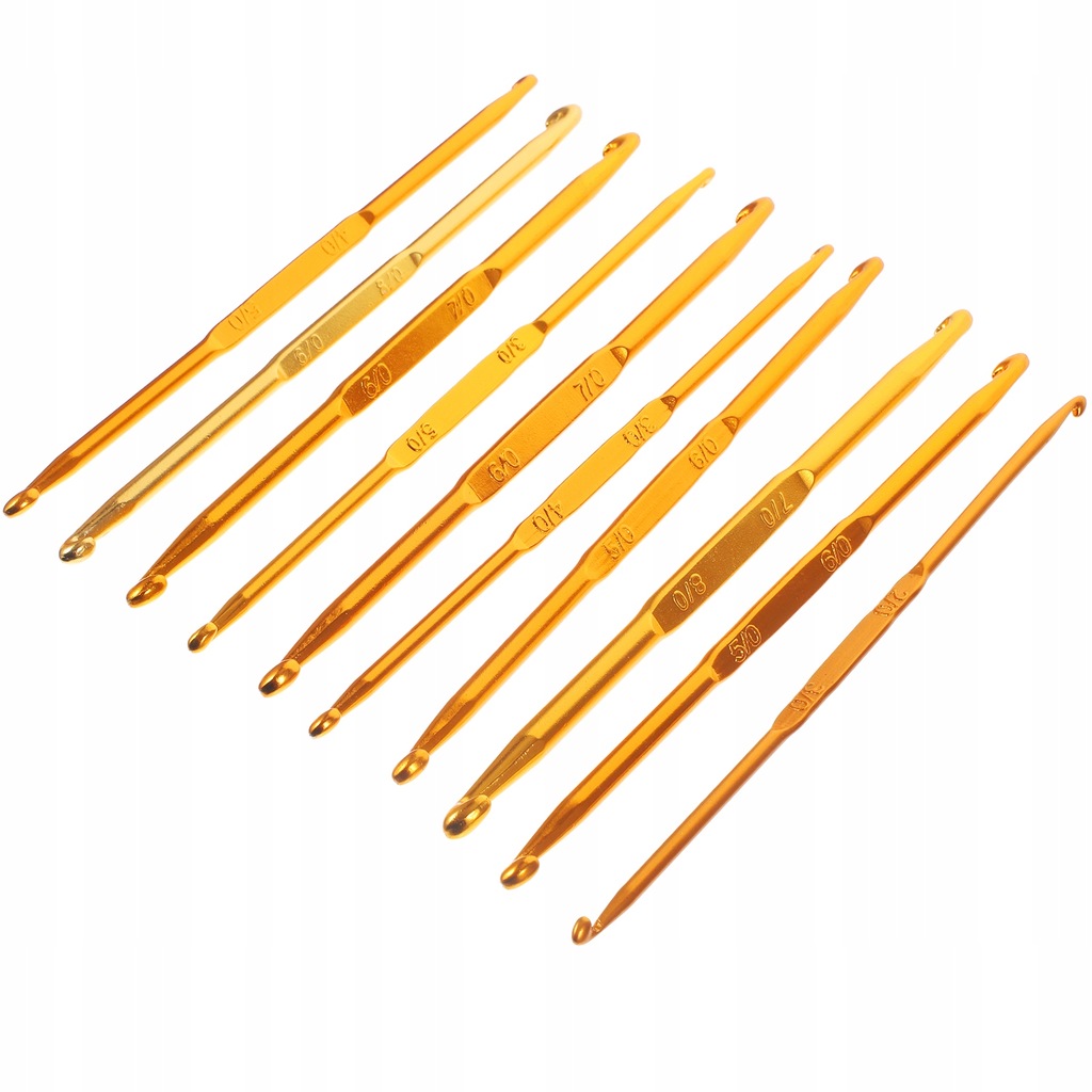 ALUMINUM OXIDE CROCHET SMALL HOOKS NEEDLE SET 10 PCS