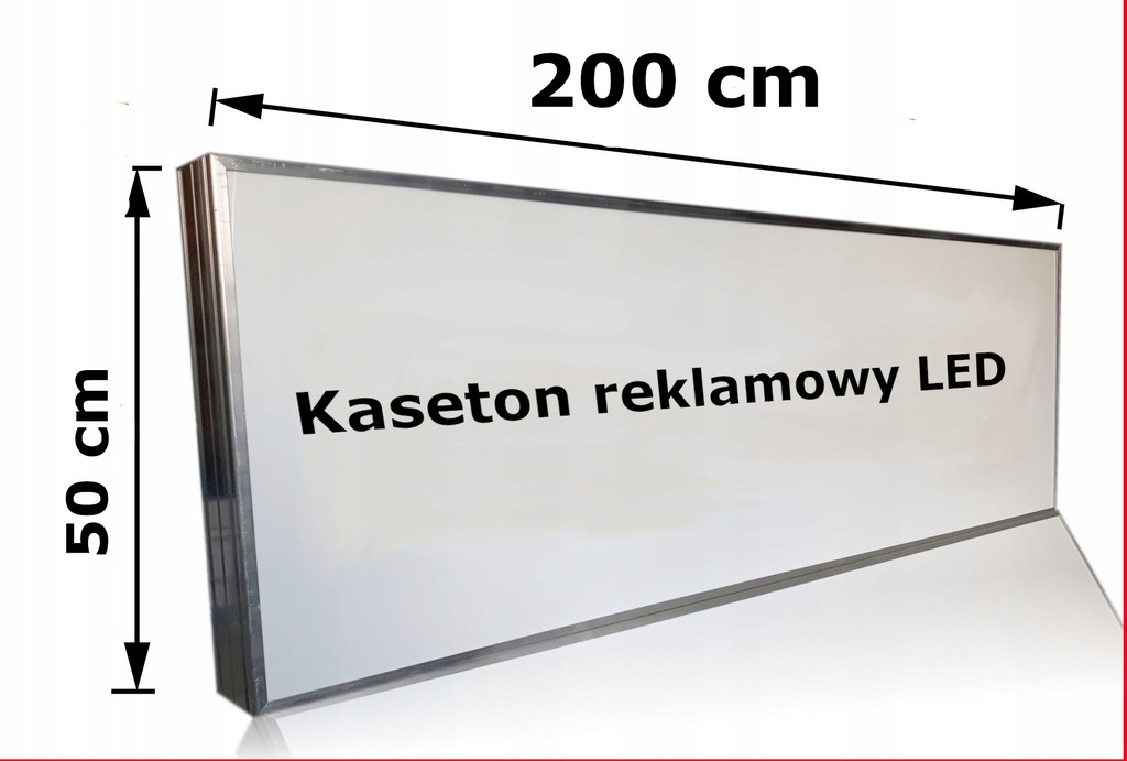 Kaseton reklamowy 200x50x10cm jednostronny