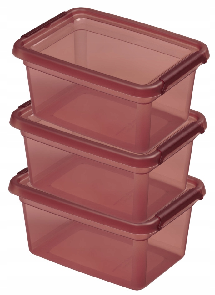 3 x pojemniki na żywność zestaw pojemników 1.5l różowe