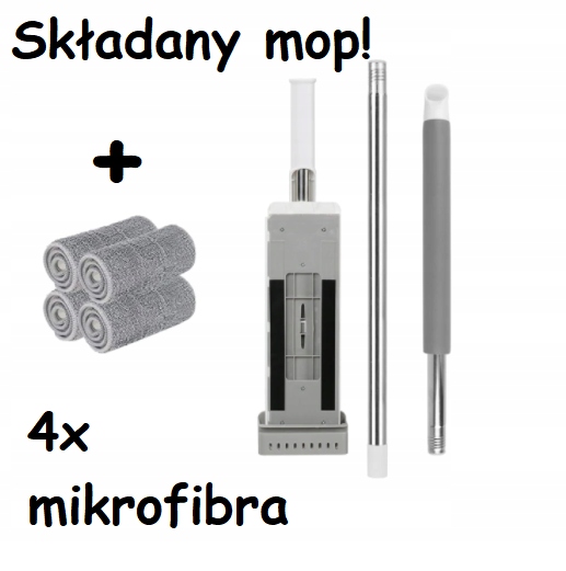 Mop płaski + 4x mikrofibra! OKAZJA!