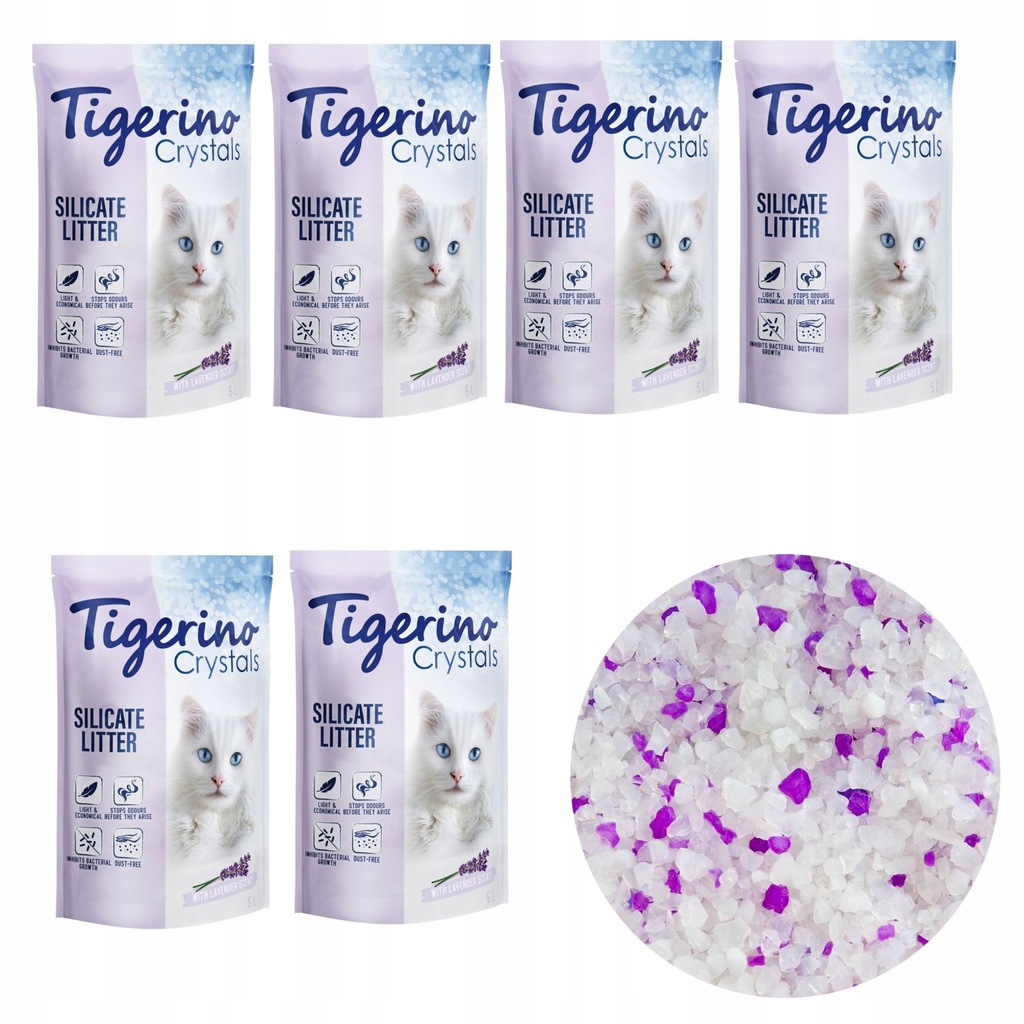 Żwirek silikonowy Tigerino classic Zestaw 6 x5L - 13951888893 ...