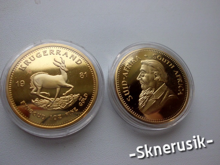 1981 Krugerrand  - pozłacana 24 k złotem