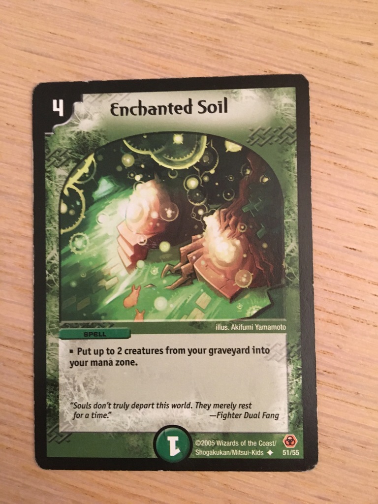 Duel Masters DM Enchanted Soil 51/55 Green Zielony