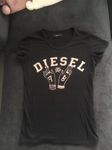 Diesel, czarny tshirt z Zalando