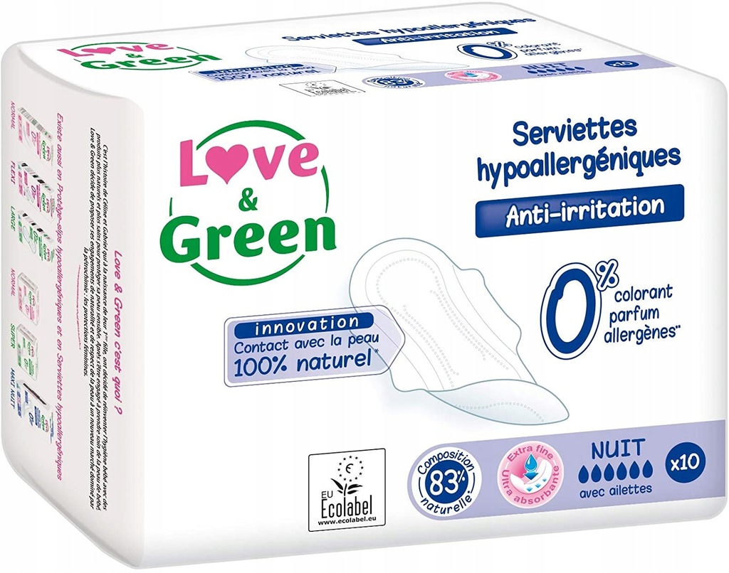 Love & Green podpaski 10 szt.