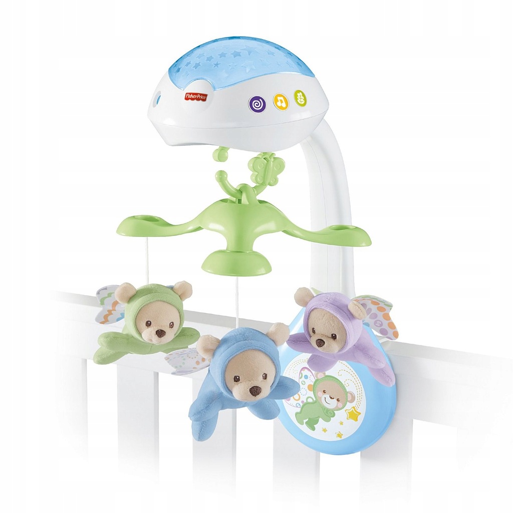 KARUZELA FISHER PRICE Z MISIAMI PROJEKTOR + PILOT