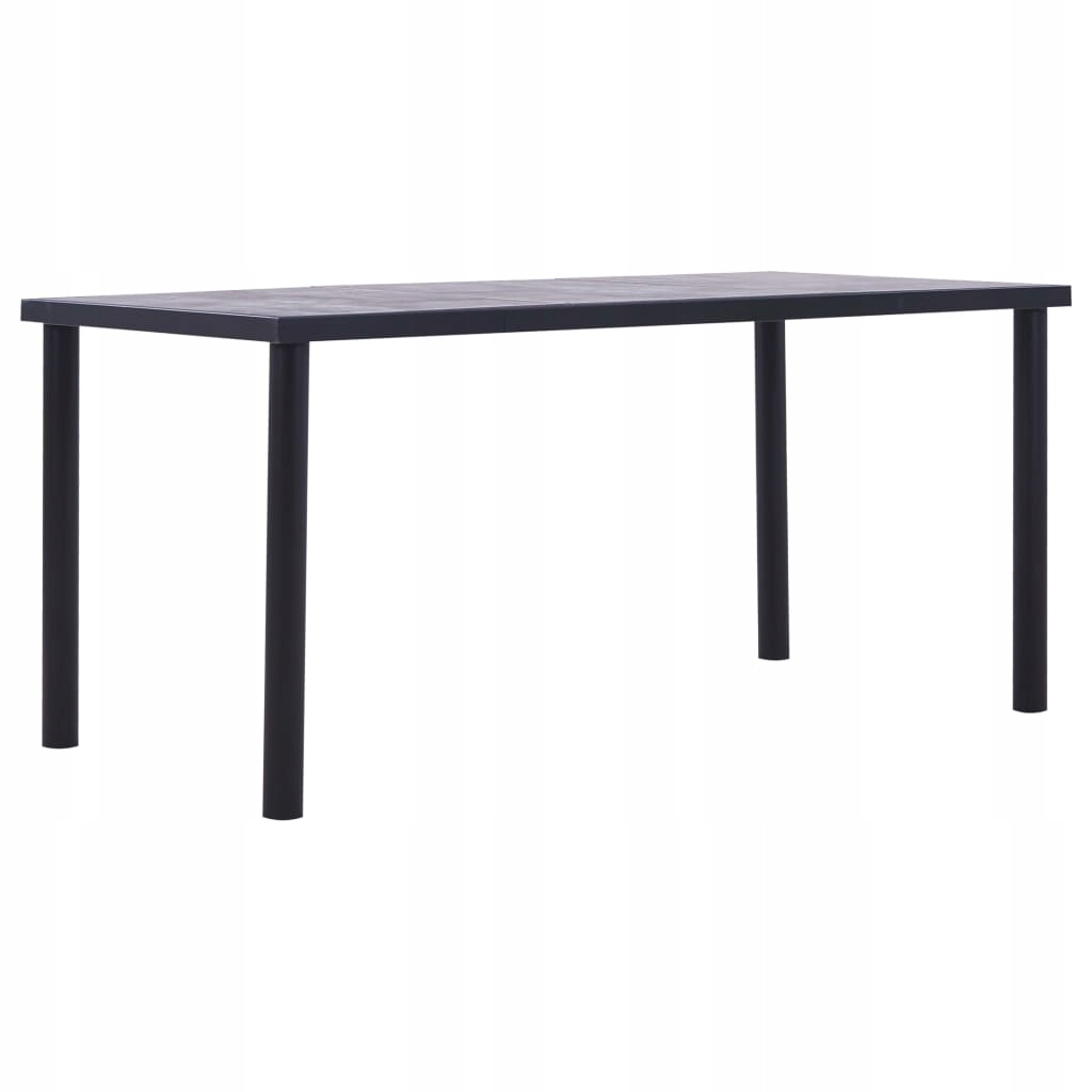 Stół kuchenny VidaXL prostokątny czarny 160 x 80 x 75 cm