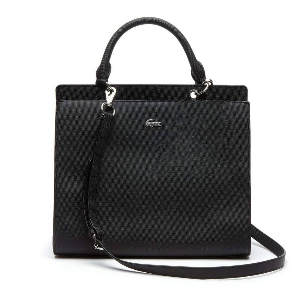 Torba LACOSTE SATCHEL BAG damska klasyczna czarna