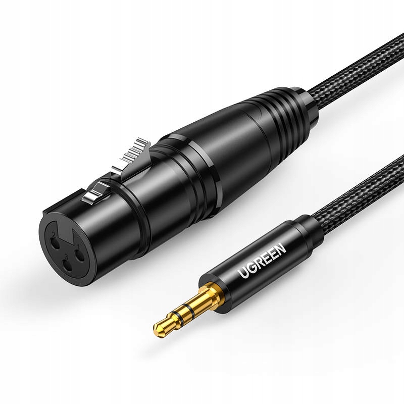 UGREEN AV182 KABEL XLR ŻEŃSKI DO JACK 3.5 MĘSKI SUPER JAKOŚĆ