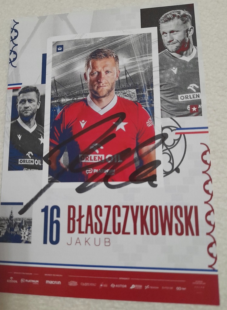 Karta ze zdjęciem oraz autografem Jakuba Błaszczykowskiego.