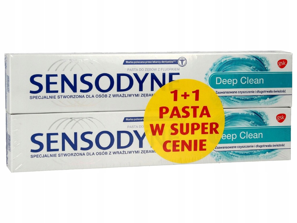 GSK Sensodyne Pasta do zębów Deep Clean DUO 75ml 2