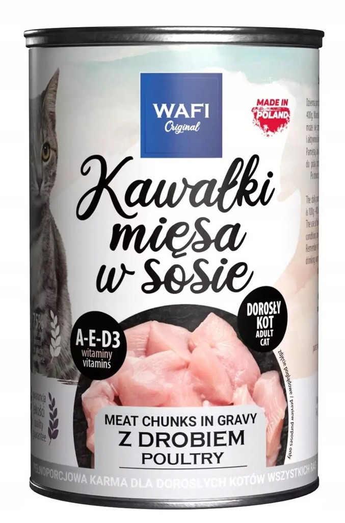 Wafi Puszka kawałki mięsne dla kota z drobiem