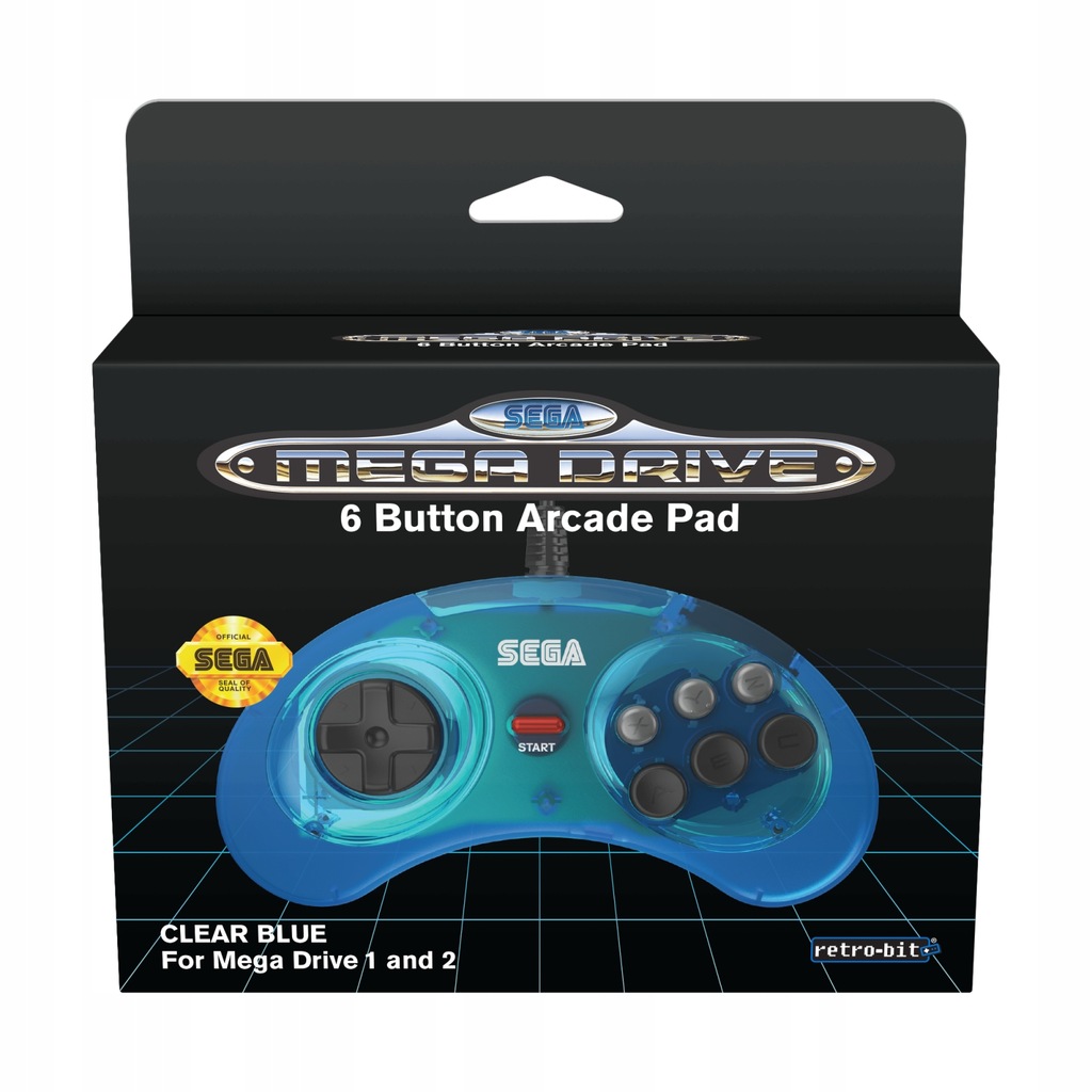 SEGA Mega Drive Official Pad Kontroler Clear Blue