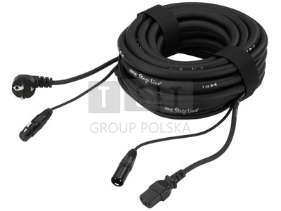 Kabel XLR/kabel zasilający, 15m