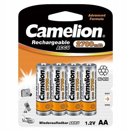 Camelion AA/HR6, 2700 mAh, Rechargeable Batteries