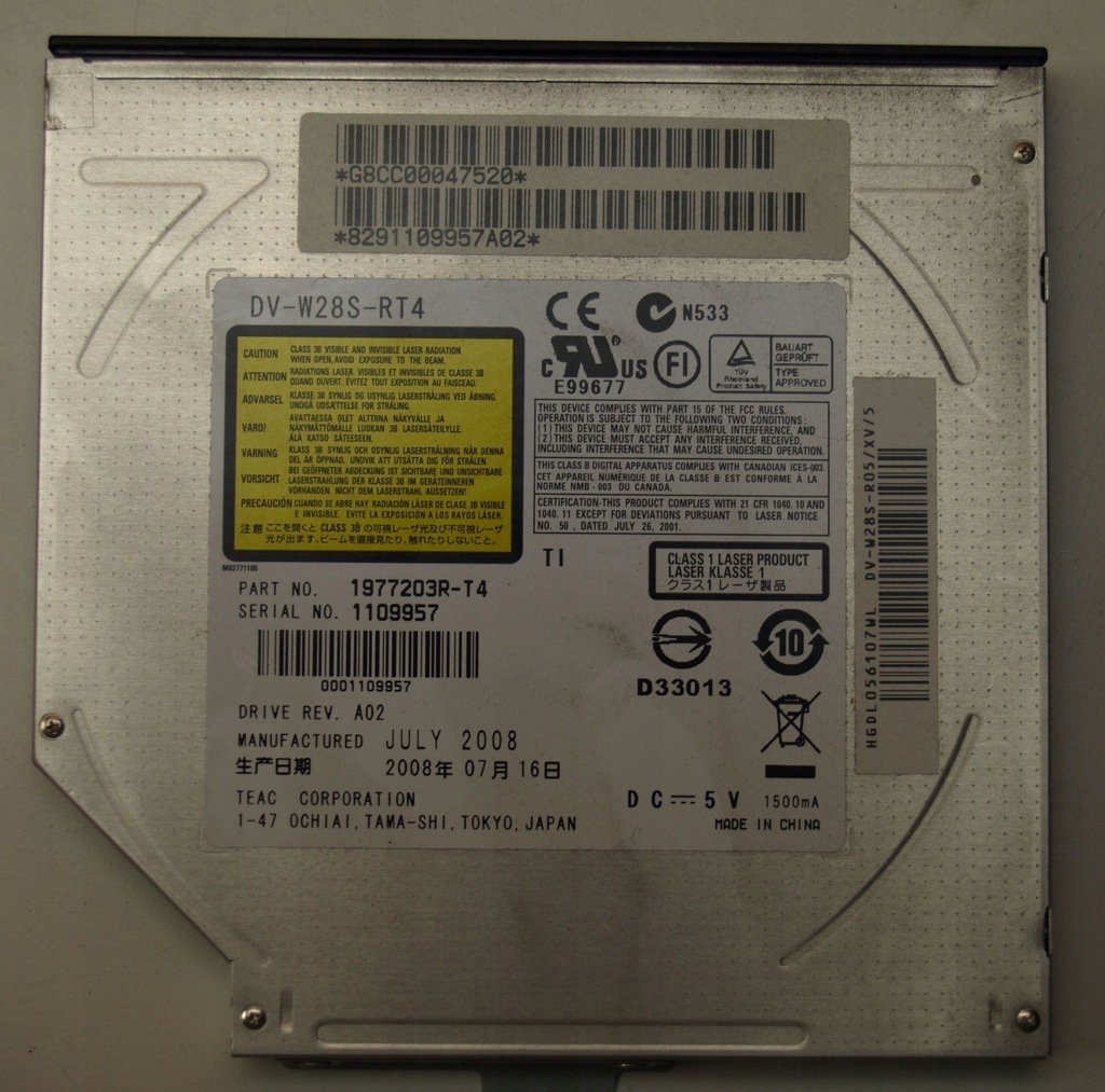 Napęd DVD Zaślepka Toshiba Satellite pro s300 120