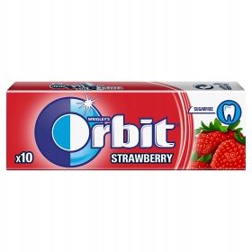 Orbit Strawberry Guma do żucia bez cukru 14 g 10 drażetek