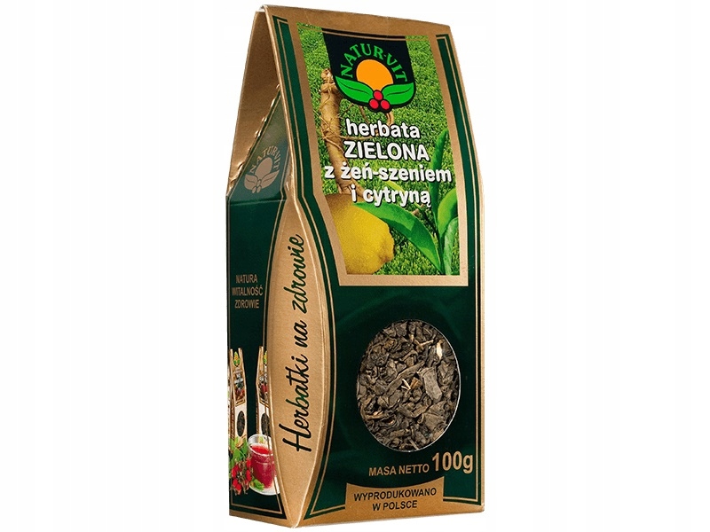 NATURA-WITA Herbata zielona z żeń-szeniem i cytryną 100g ____________