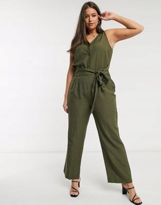 VERO MODA CURVE KHAKI KOMBINEZON PROSTY 46 1ASA