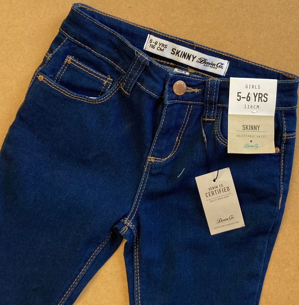 DENIM CO. spodnie jeans skinny 116 5-6 lat