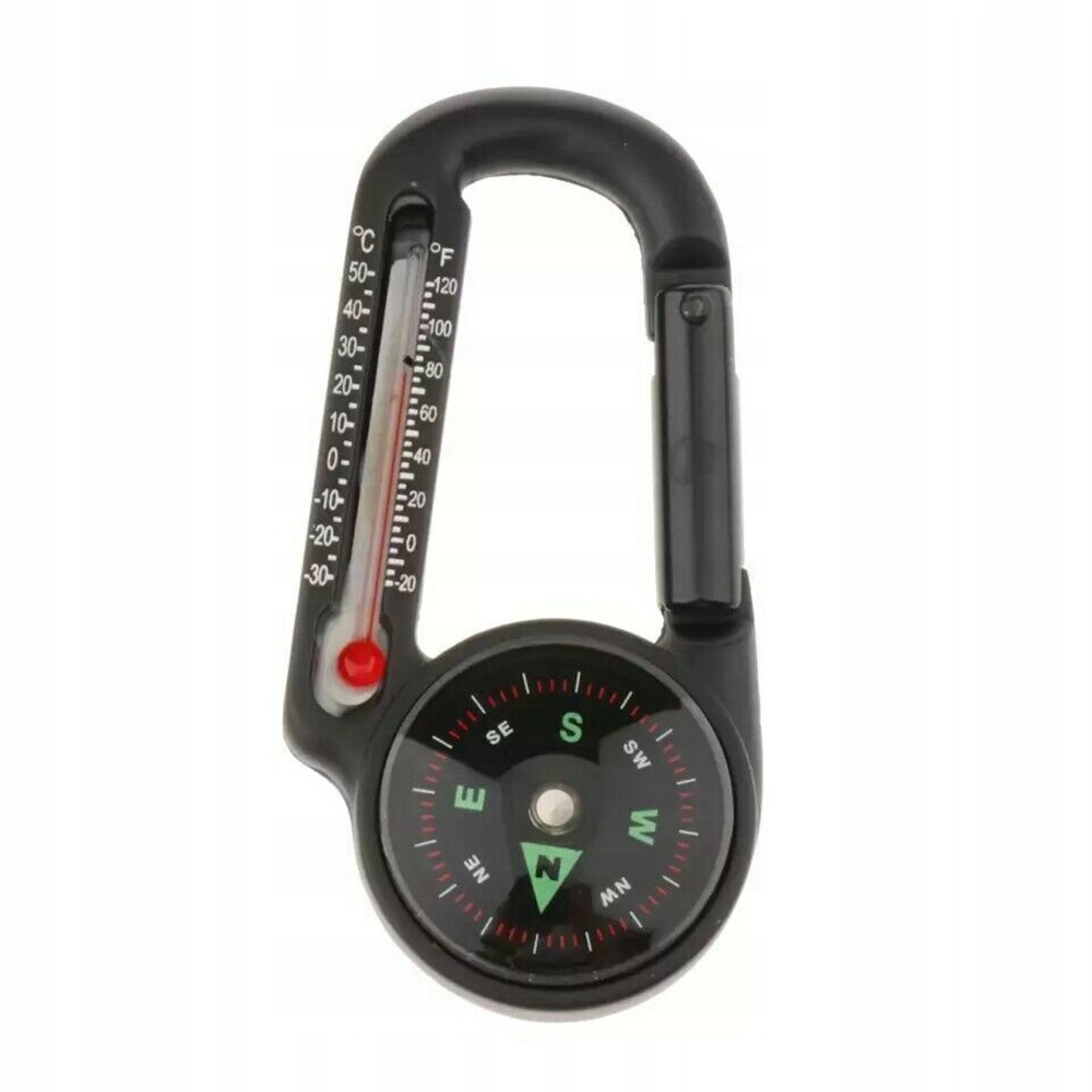 Outdoor Hook Compass Mini Metal Compass Keychain O