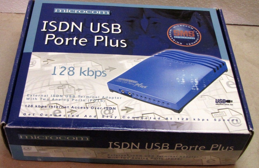 Modem zew. 128 kbps Microcom ISDN USB Porte Plus