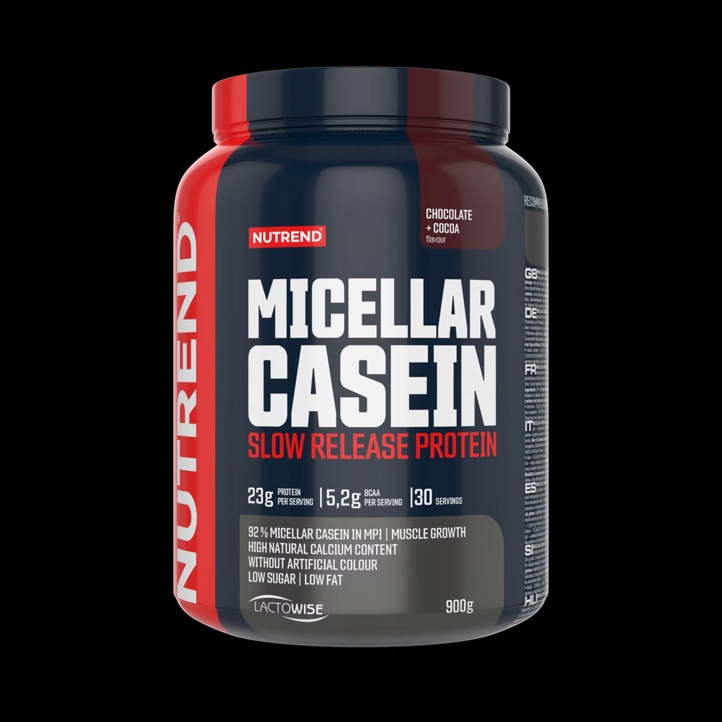 MICELLAR CASEIN BIAŁKO Nutrend 900 g czekolada KAZEINA IZOLAT