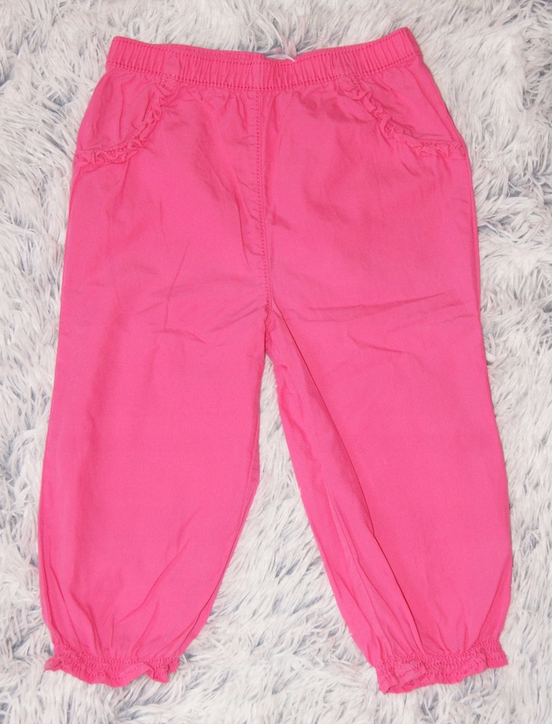 F&F spodnie różowe cienkie lato r. 92 cm