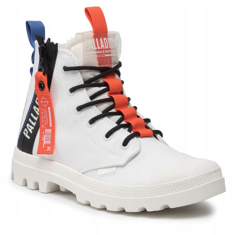 białe buty męskie PALLADIUM PAMPA HI 77357-116-M - 45