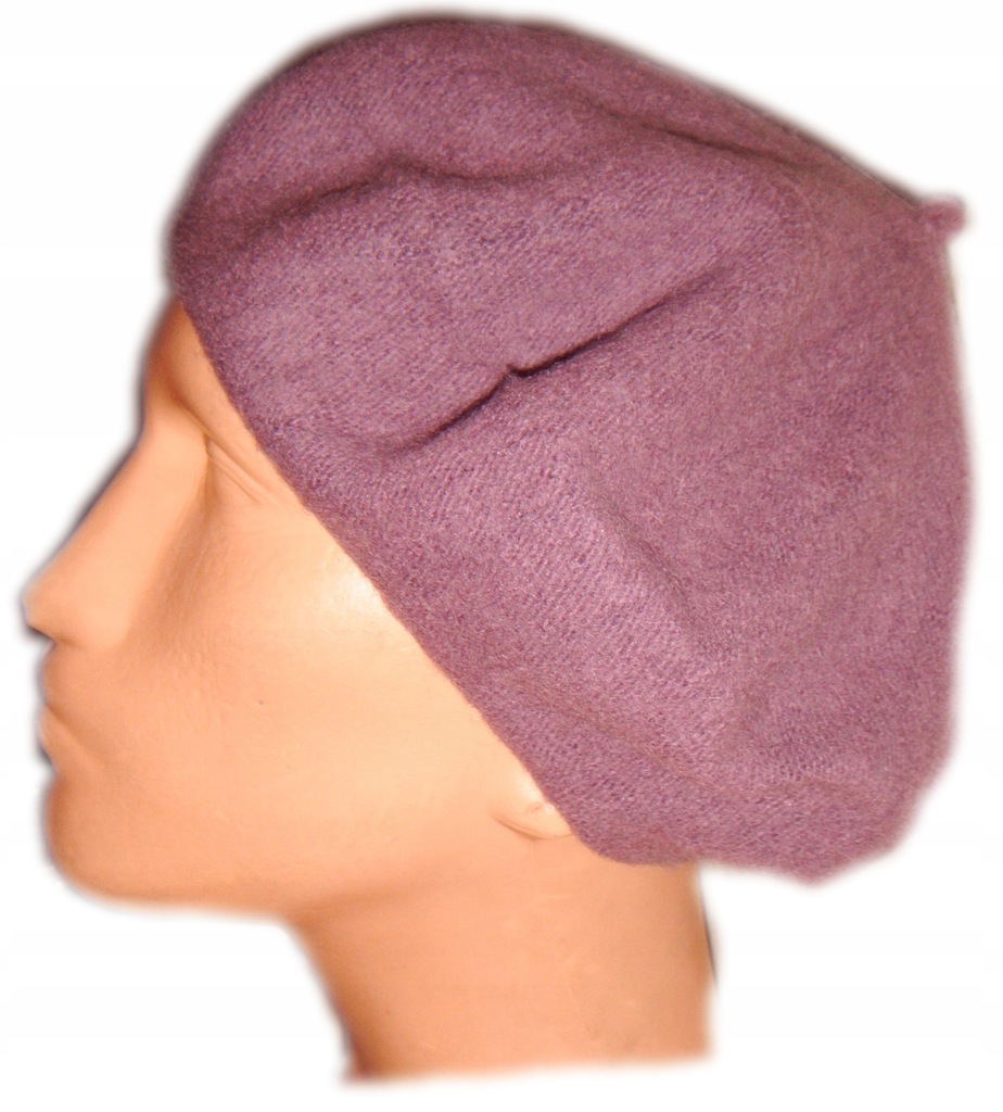 BERET DAMSKI CZAPKA J.ŚLIWKA WEŁNA 90% r.55-56-58