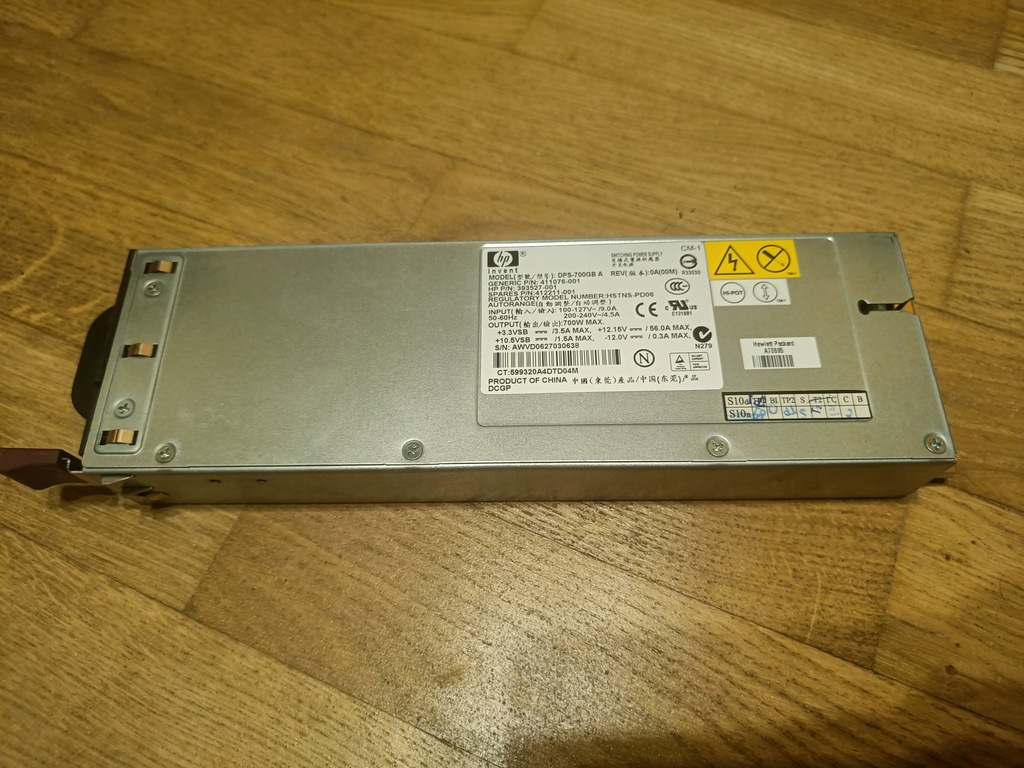 Zasilacz serwerowy HP DPS-700GB A (700W) SPRAWNY