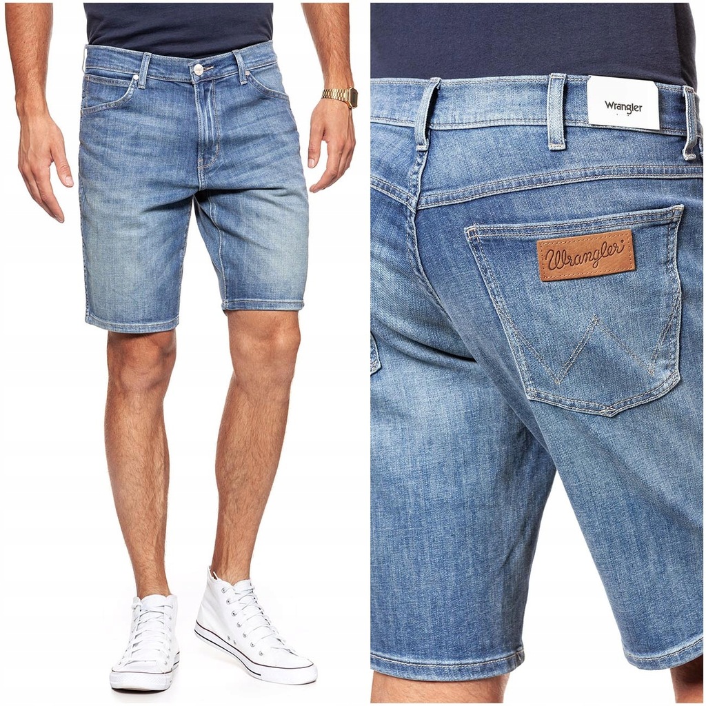 WRANGLER DENIM MĘSKIE SPODENKI JEANSOWE SZORTY W38