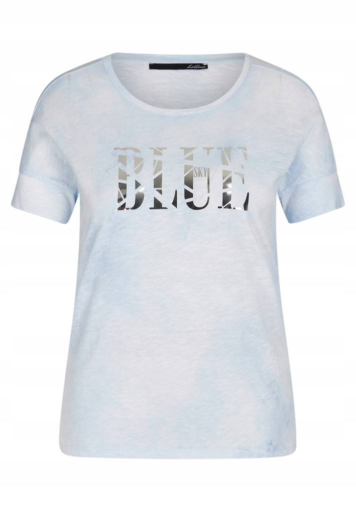 T-shirt LE COMTE błękitny z napisem Blue 42