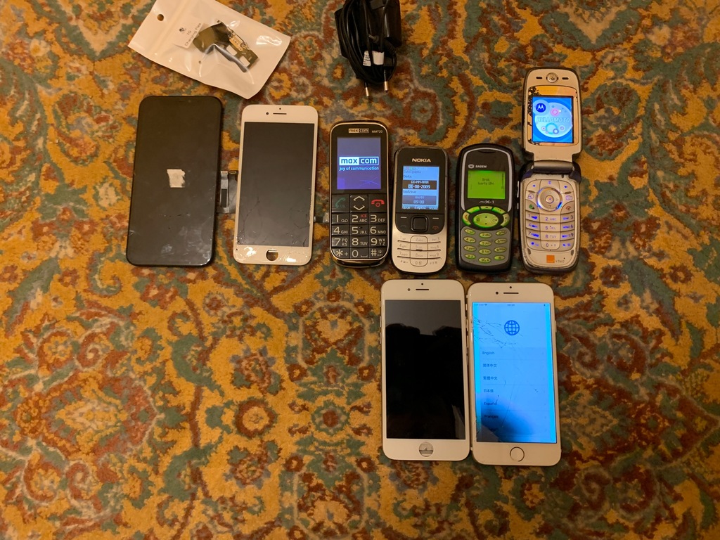 iPhone 6s 5台セット Zestaw Telefonów 6 SZTUK iPhone/Sagem Działają ! - 12908505458