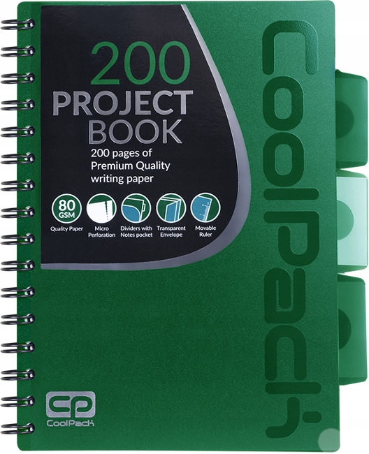 KOŁOZESZYT PROJEKT BOOK A5/200 COOLPACK 3z CP GREE