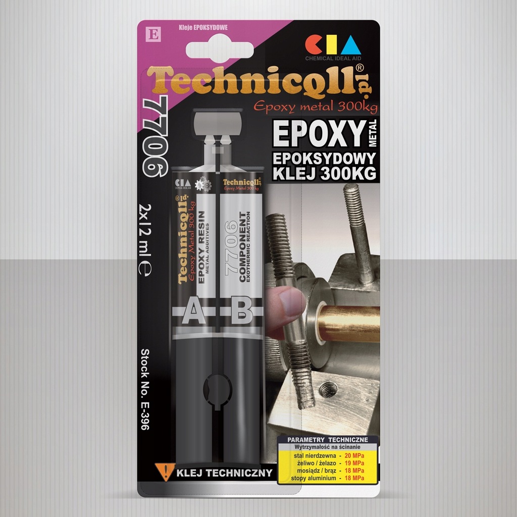 DRACOP KLEJ METALOWY EPOKS. 300KG 2X12MM TECHNICQLL