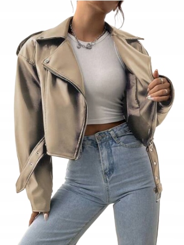 SHEIN BEZOWA KURTKA DAMSKA RAMONESKA CASUAL 38 ŁKD