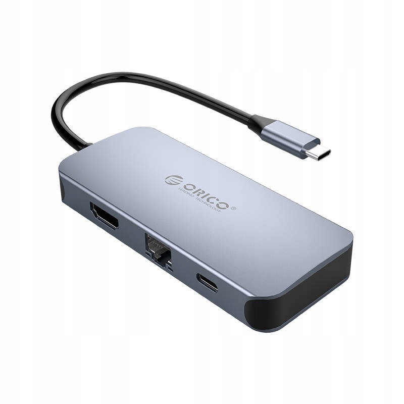 Hub 6w1 USB-C - 3x USB 3.0 HDMI 4K USB-C PD 100W LAN Gigabit RJ45
