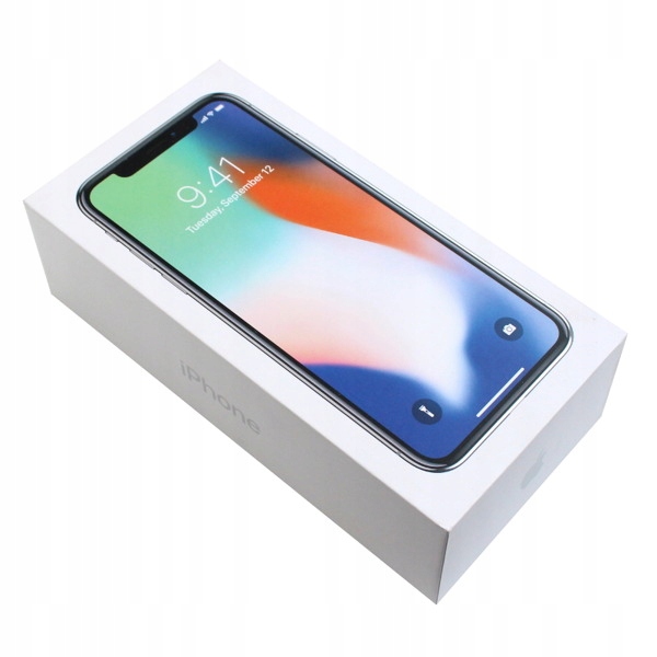 APPLE iPhone X ORYG PUDEŁKO BOX OPAKOWANIE SILVER