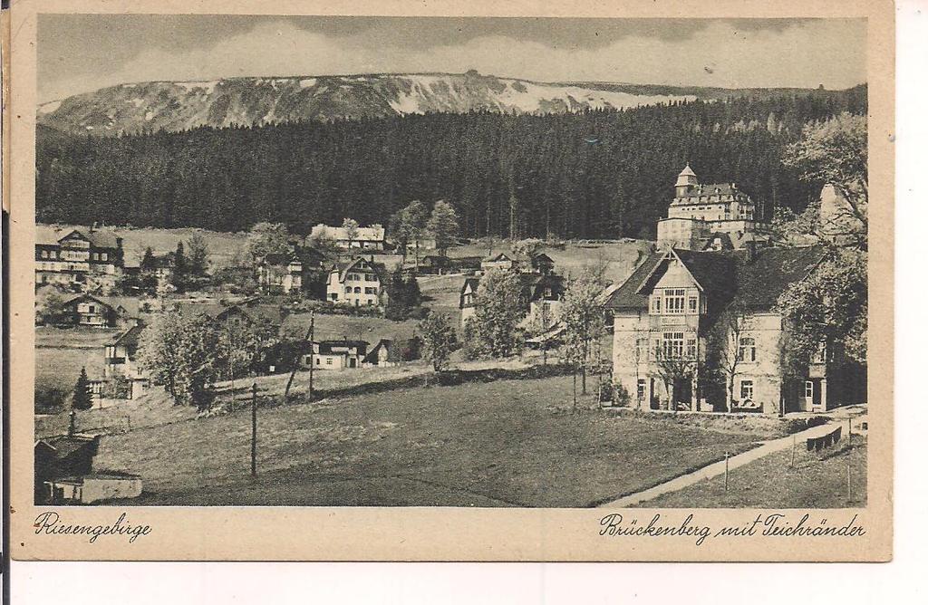 Riesengebirge Karkonosze pocztówka 1946r.