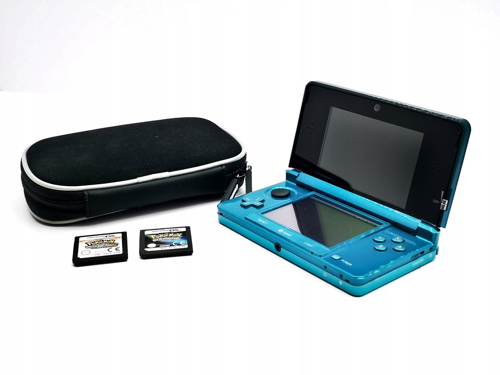 Konsola Nintendo 3DS / 2 Gry Pokemon / Etui