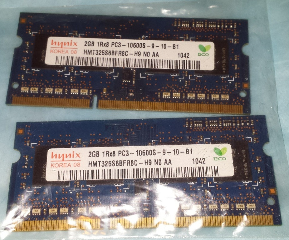 Pamięć RAM do laptopa 2x2GB PC3