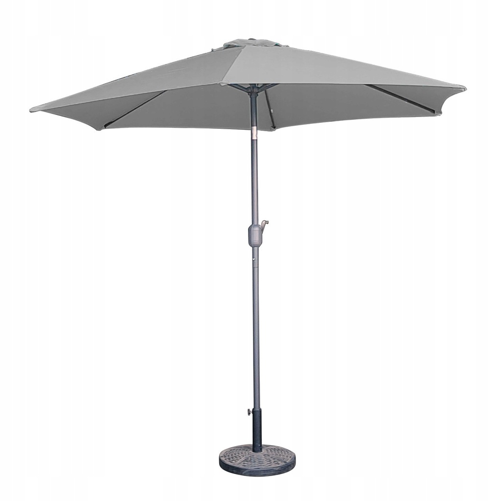 Parasol ogrodowy plażowy łamany śr.270 cm szary