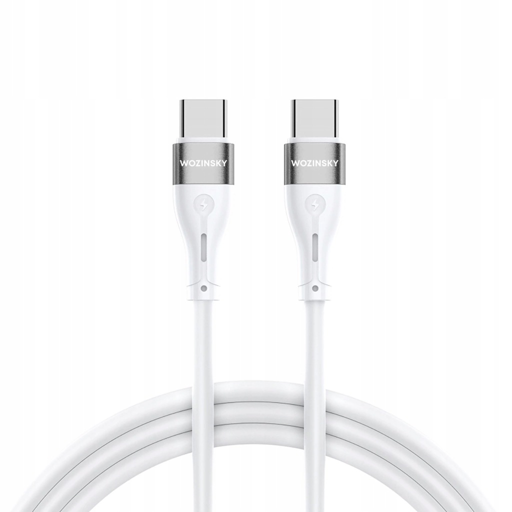 KABEL WOZINSKY WSTCC2 USB-C / USB-C PD 65W 2 M - BIAŁY SUPER JAKOŚĆ