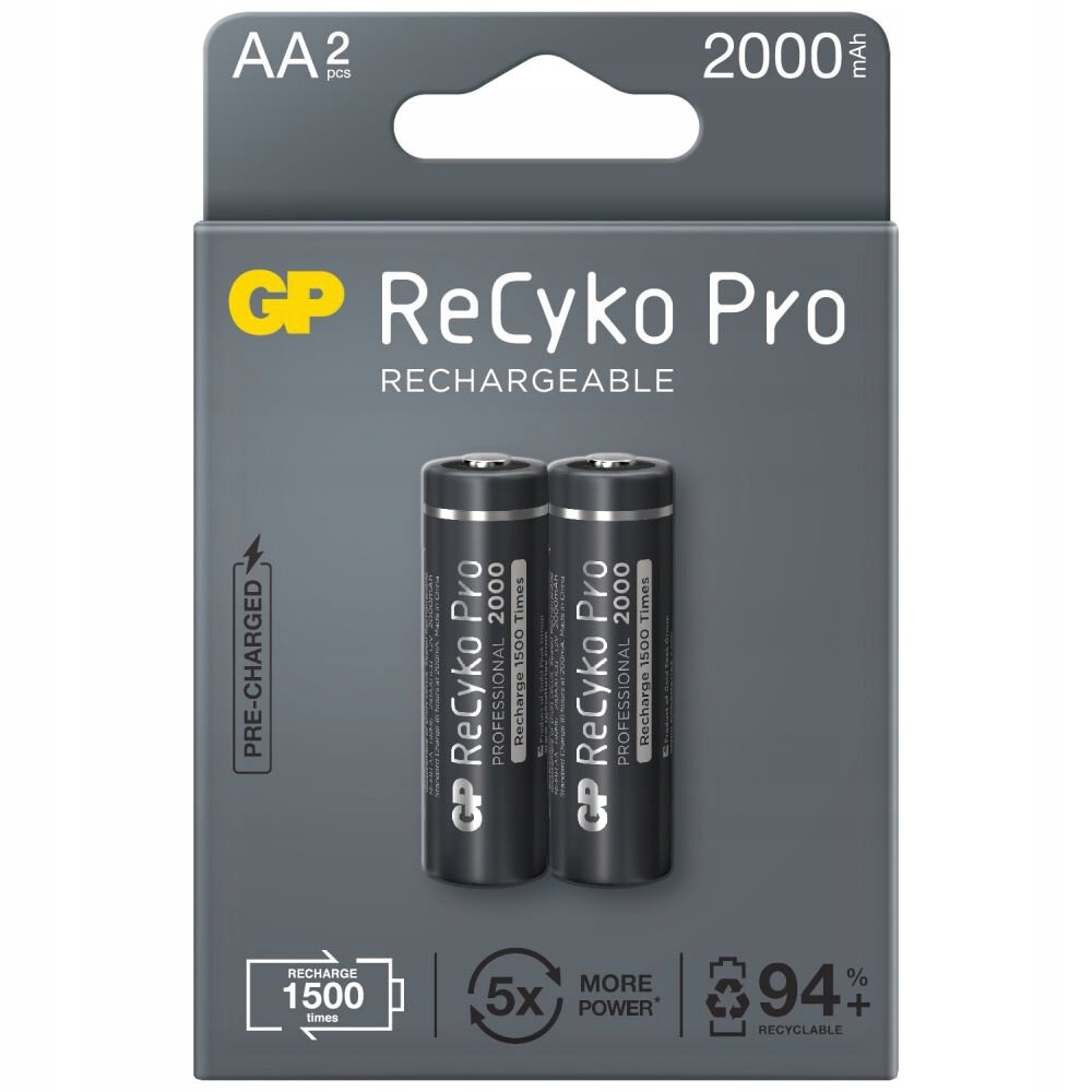 2x akumulator AA R6 2000mAh GP Battery ReCyko+ Pro